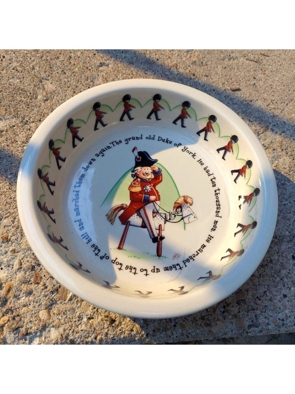 Vintage 90s Grand Old Duke of York Child's Cereal Bowl